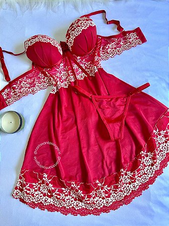 Camisola Microfibra - Vermelha Bicolor