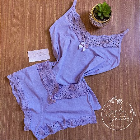 Baby doll Microfibra - Lilas