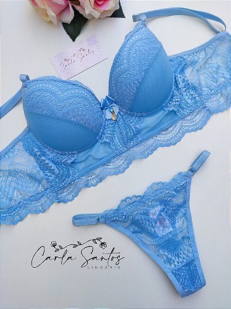 Conjunto cropped Anitta -Azul bb