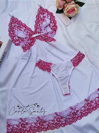 Camisola microfibra Sem bojo - Branca bicolor