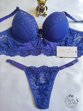 Conjunto cropped Anitta - Azul
