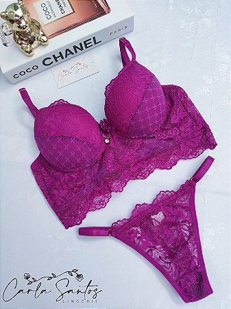 Conjunto cropped Anitta - Roxo