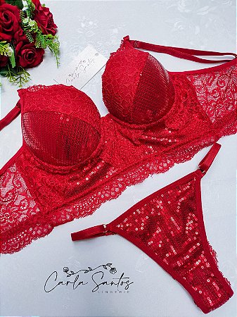 Conjunto cropped Celebração - Vermelho