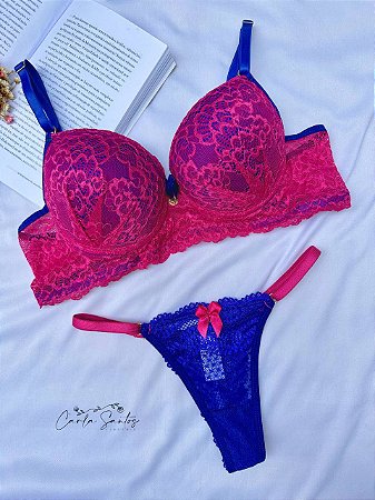 Conjunto Jade - Pink e Azul Royal