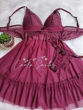 Camisola Tule - Marsala