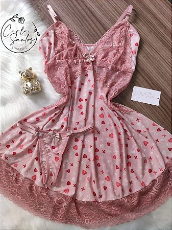 Camisola microfibra Sem bojo - Rose Floral