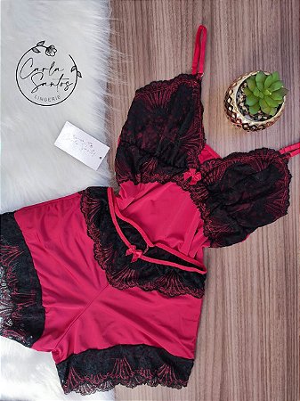 Short-Doll Bicolor - Vermelho