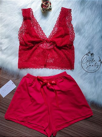 Short doll Doce Luar - Vermelho