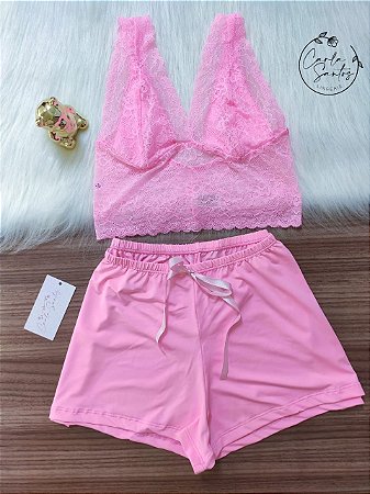 Short doll Doce Luar - Rosa