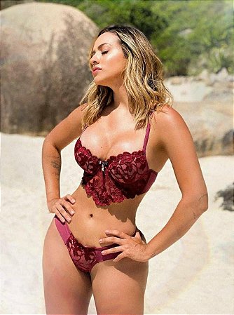 Conjunto cropped Iza - Marsala