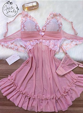 Camisola Tule - Rosê