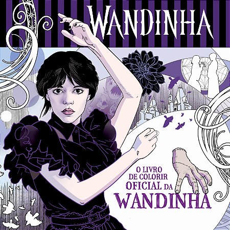 O livro de colorir da Wandinha