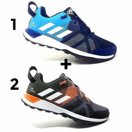 tenis adidas azul com verde