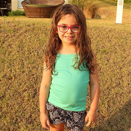 Regata Feminina Basica  Baby Look de Alcinha Verde