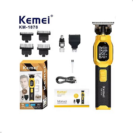 Máquina de Acabamento Profissional Kemei KM 1878 - Bivolt