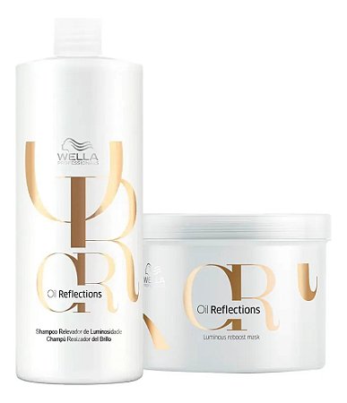 Kit Wella Oil Reflections Kit Shampoo 1 Litro + Máscara 500ml