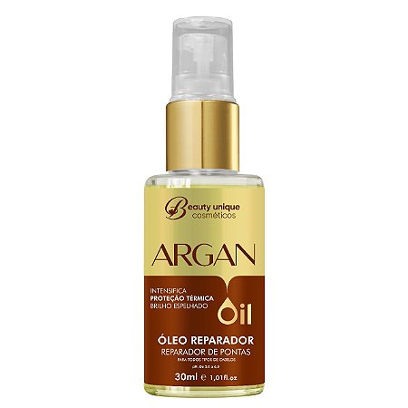 Óleo Reparador de Pontas Argan Oil Beauty Unique - 30ml