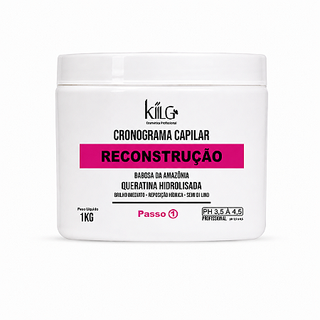 Máscara Cronograma Capilar Reconstrução - Kiilg 1kg