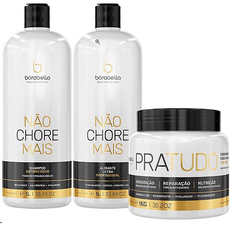 Kit Escova Progressiva Borabella Não Chore Mais 2x1 L+ Máscara Pratudo 1kg