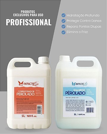 Kit Impacto Liss Shampoo e Condicionador Bálsamo 5L