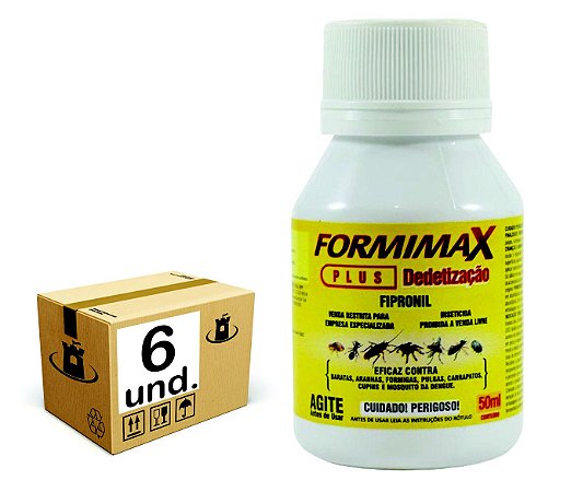 FORMIMAX DEDETIZACAO PLUS FIPRONIL CITROMAX 6x50ml