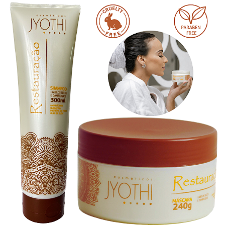 Shampoo E Máscara Reconstrutora: Repara Cabelos Ressecados