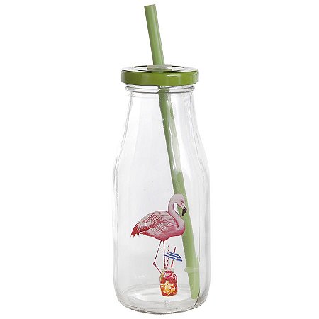Caneca de Vidro Flamingo - 400 ml
