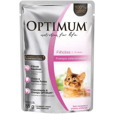 Sache Optimum gato Filhote Frango 85g