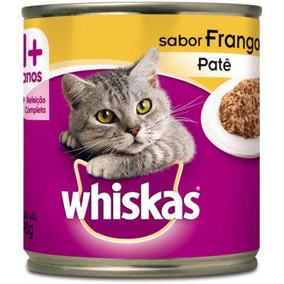 Whiskas Lata Patê de Frango para Gatos Adultos 290g