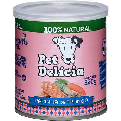 Pet Delicia Papinha de Frango Cão 320g