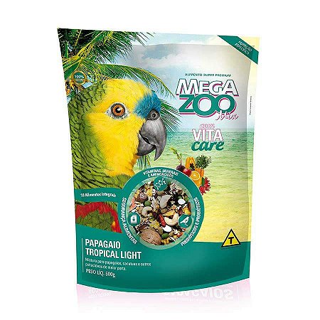 Megazoo Mix para Papagaio Tropical Light 500g