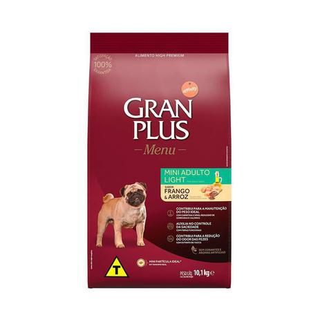 Gran Plus Menu Cães Adultos Raças Pequenas e Mini Light 10.1 kg