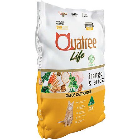 Quatree Life Gatos Castrados Frango e Arroz 10.1Kg