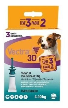 Vectra 3d Cães de 4 A 10kg Leve 3 Pague 2