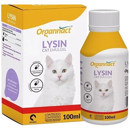 Suplemento Lysin Cat Emulgel 100ml - Organnact