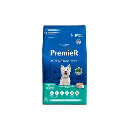Premier Ambientes Internos Cães Adultos Raças Pequenas 12kg