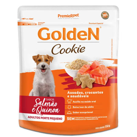 Golden Cookie Cães Adultos Raças Pequenas Salmão & Quinoa 350g