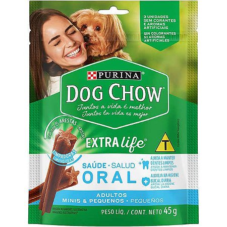 Dog Chow Oral Extra Life Cães Adultos Raças Minis & Pequenas 105 G