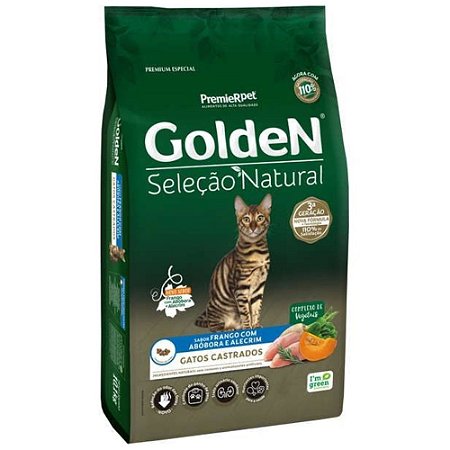 Golden Selecao Natural Gato Castrado Abobora 1 Kg