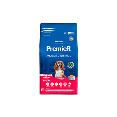 Premier Ambientes Internos Dermacare Cães Adultos Raças Pequenas 12Kg