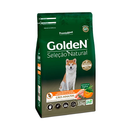 Golden Seleção Natural Cães Adultos Abóbora 3kg