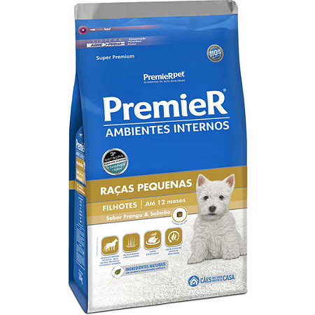 Premier Ambientes Internos Cães Filhotes Raças Pequenas 1Kg