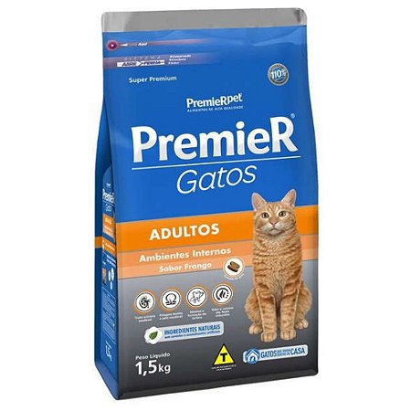 Premier Ambientes Internos Gato Adulto Frango 500g