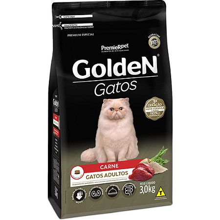 Golden Gato Adulto Carne 3kg
