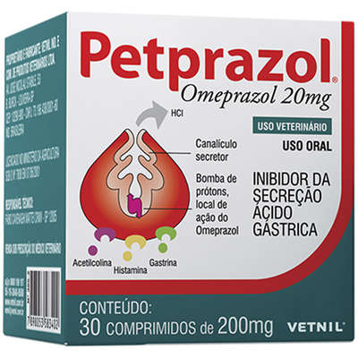 Petprazol 20mg 30 Comprimidos