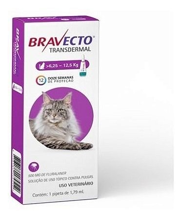 Bravecto Transdermal Gatos de 6,25 A 12,5Kg