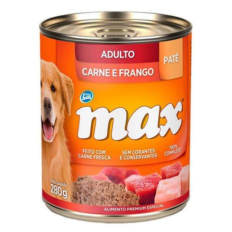 Lata Max Cães Adultos Carne e Frango 280g