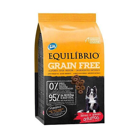 Equilíbrio Grain Free Cães Adultos Raças Médias E Grandes 12Kg