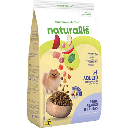 Naturalis Cães Adultos Raças Pequenas Frango Peru E Frutas 15Kg