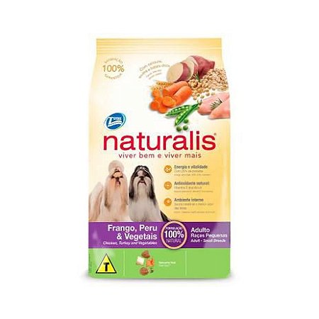 Naturalis Cães Adultos Raças Pequenas Frango Peru E Vegetais - 2Kg